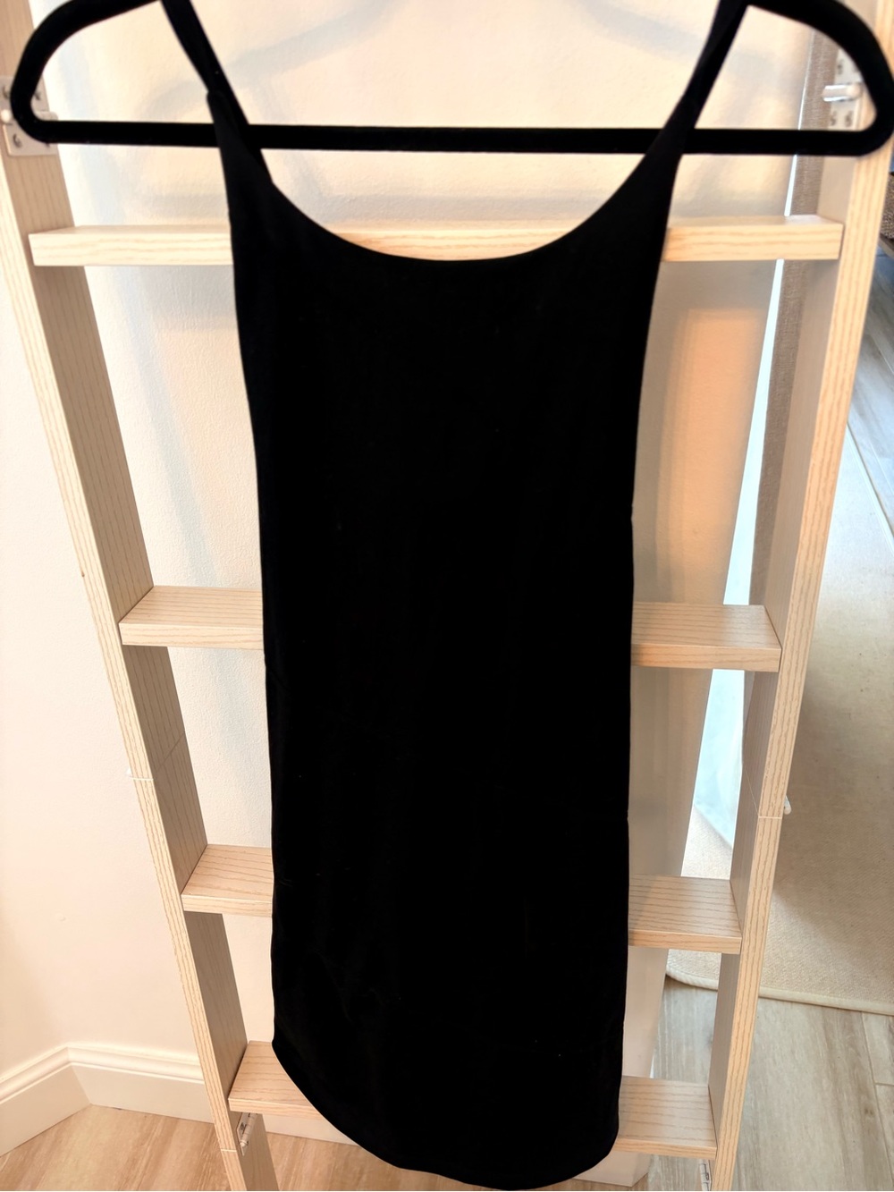 Zella Black Mini Athletic Dress Built In Shorts and Bra with adjustable straps
